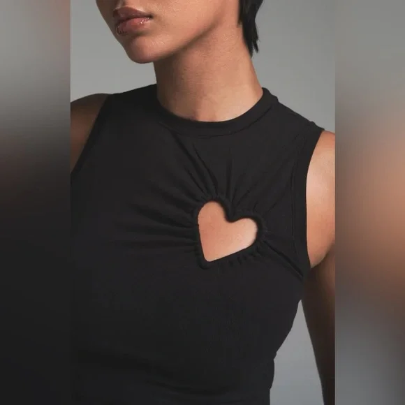 SKIMS - Valentines Heart Cotton Blend Jersey Set Small Top & XS Pants - Picture 4 of 11